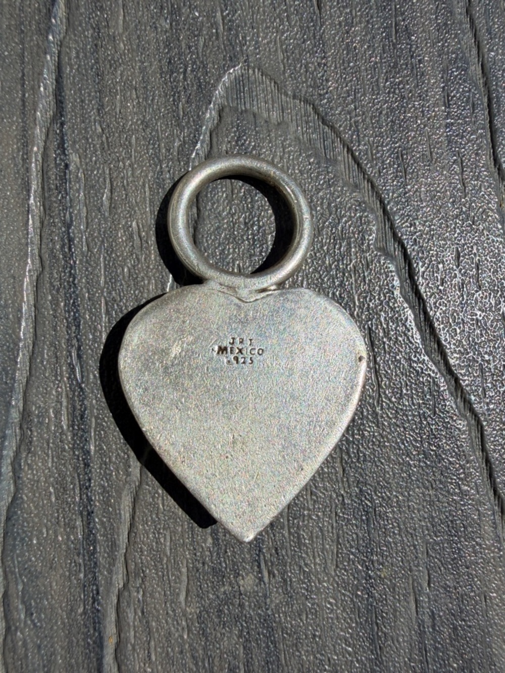 Red Heart Pendant Charm - Sterling Silver Mexico .925 JRT - Picture 2 of 5